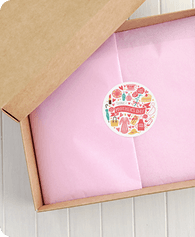 Circle Stickers with supporting print