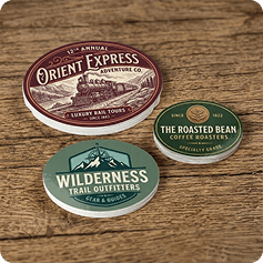 Oval Stickers in use